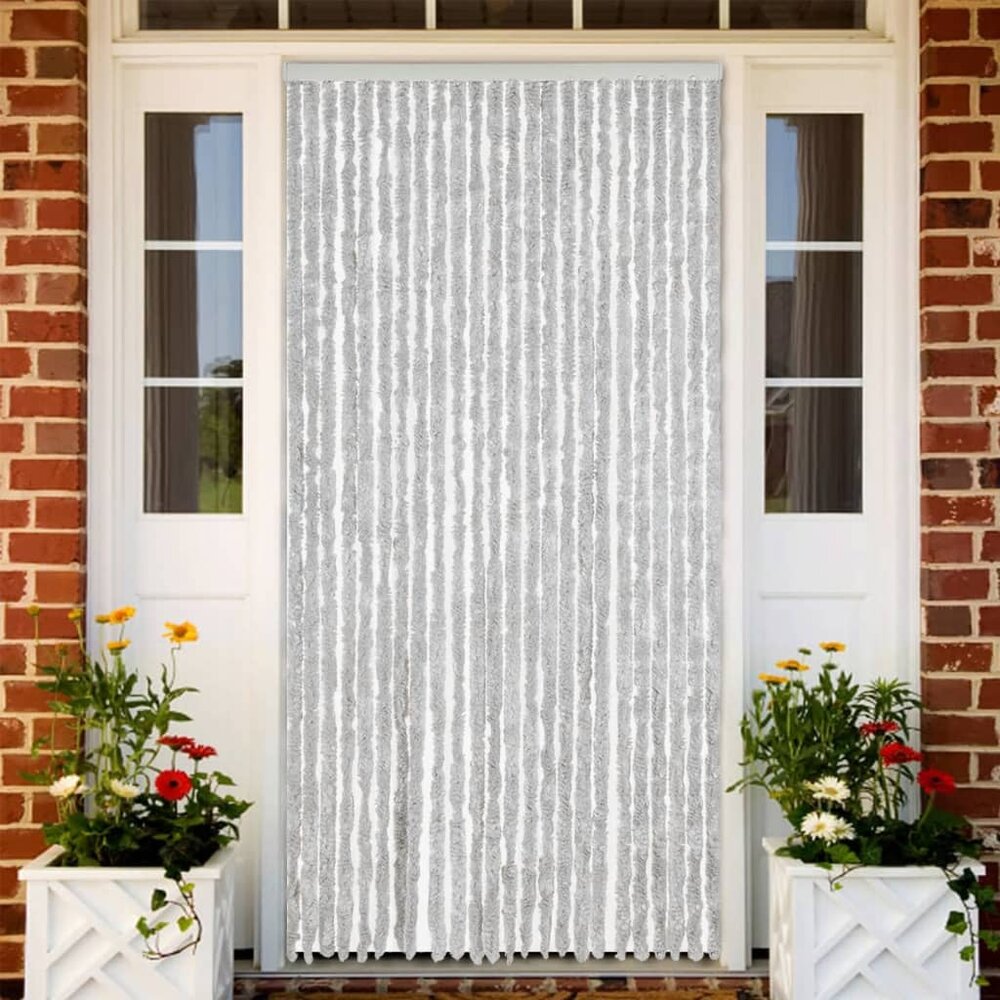 Vliegengordijn 100x200 cm chenille grijs