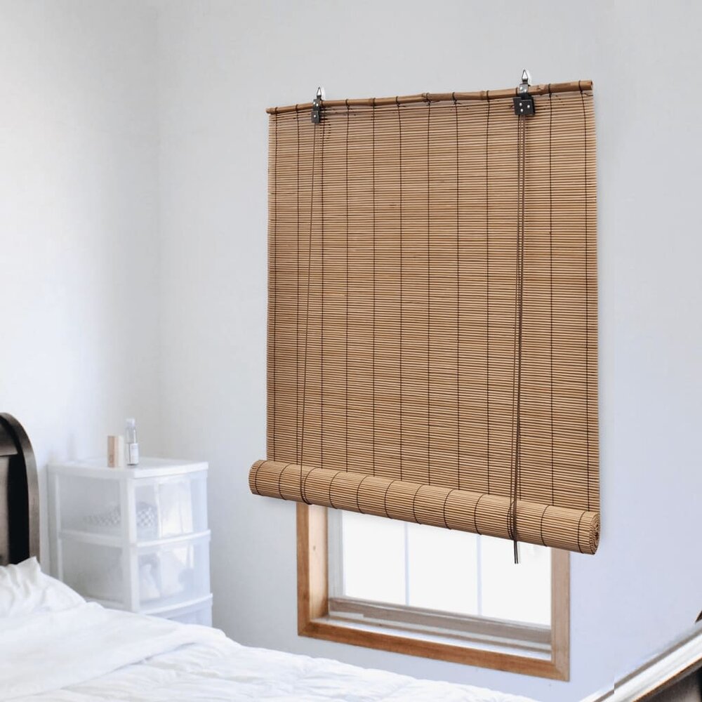 Rolgordijn 150x160 cm bamboe bruin