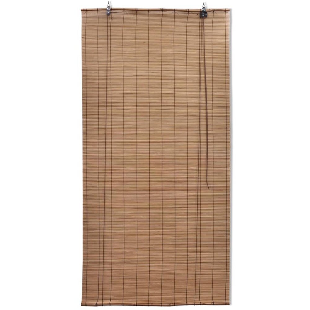 Rolgordijnen 2 st 120x220 cm bamboe bruin