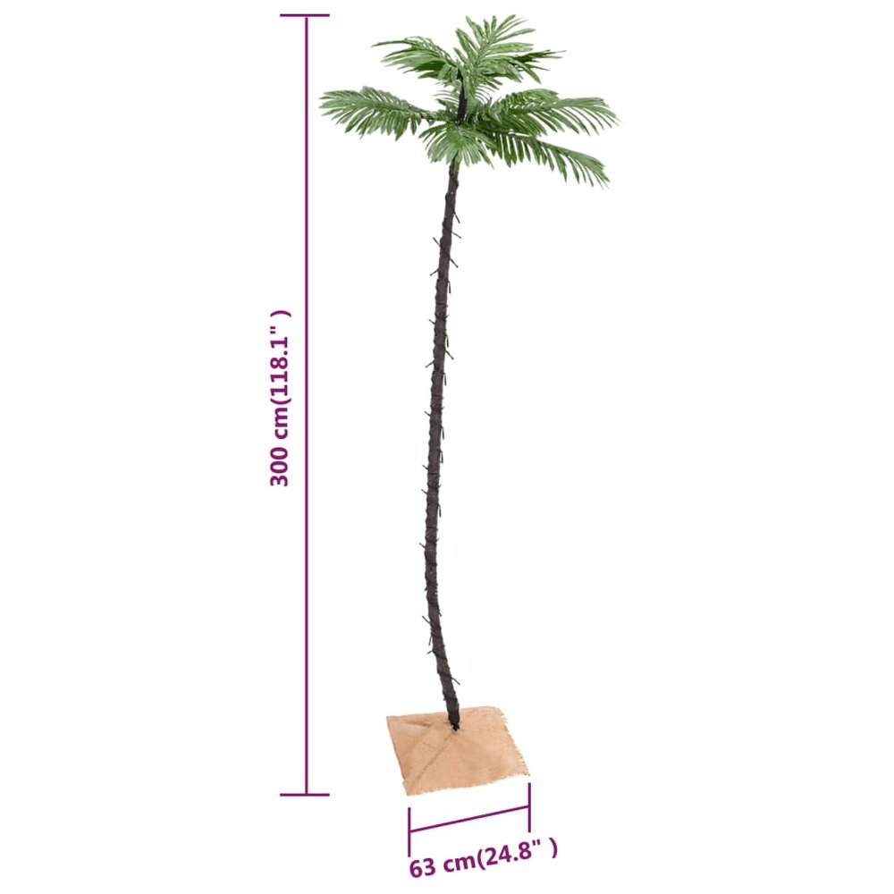 Palmboom LED 192 LED&#039;s warmwit 300 cm