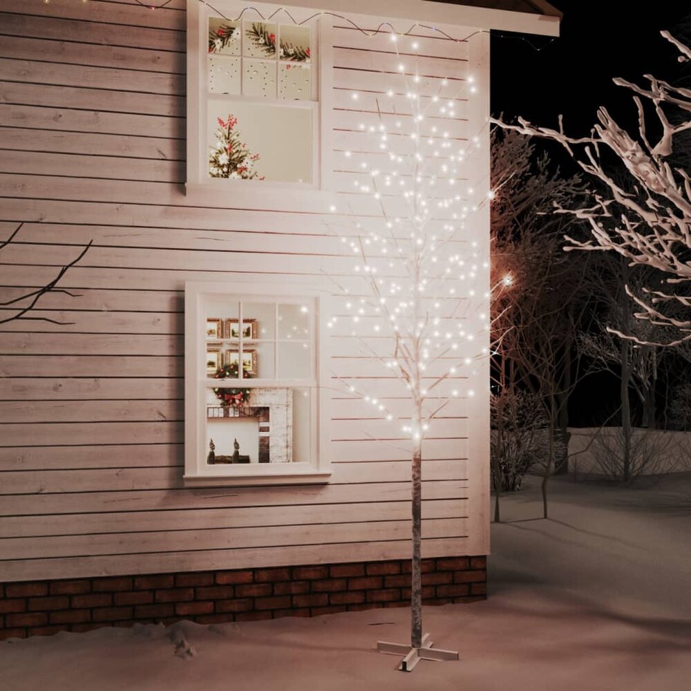 Berkenboom LED 672 LED&#039;s warmwit 400 cm wit