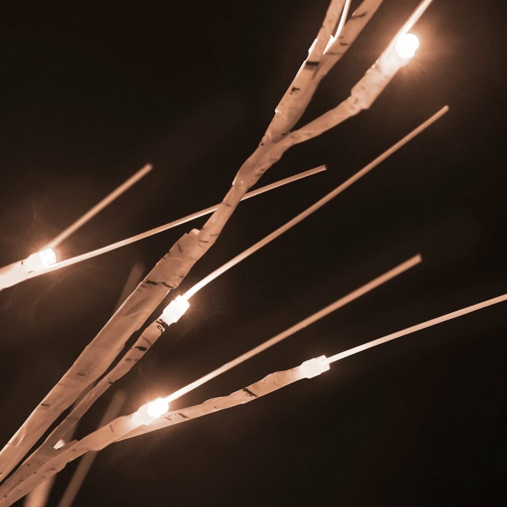 Berkenboom LED 672 LED&#039;s warmwit 400 cm wit