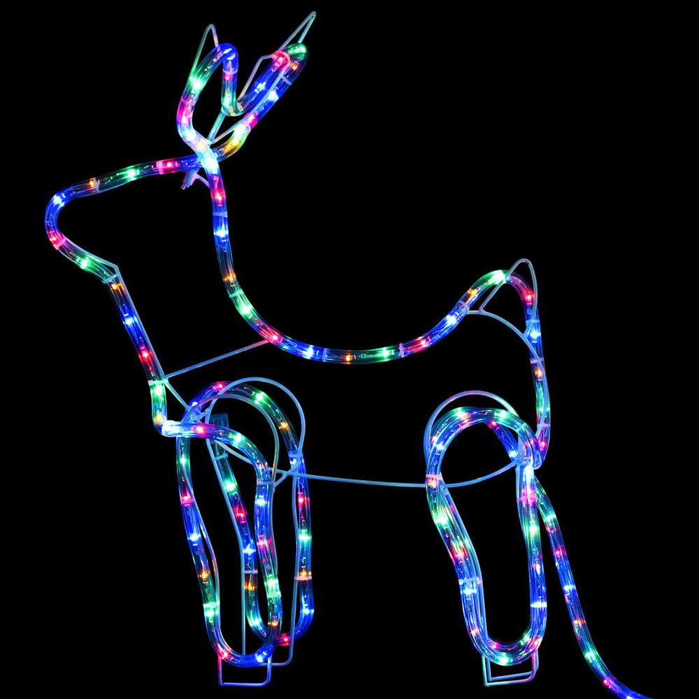 Buitenkerstversiering rendier en slee 576 LED&#039;s