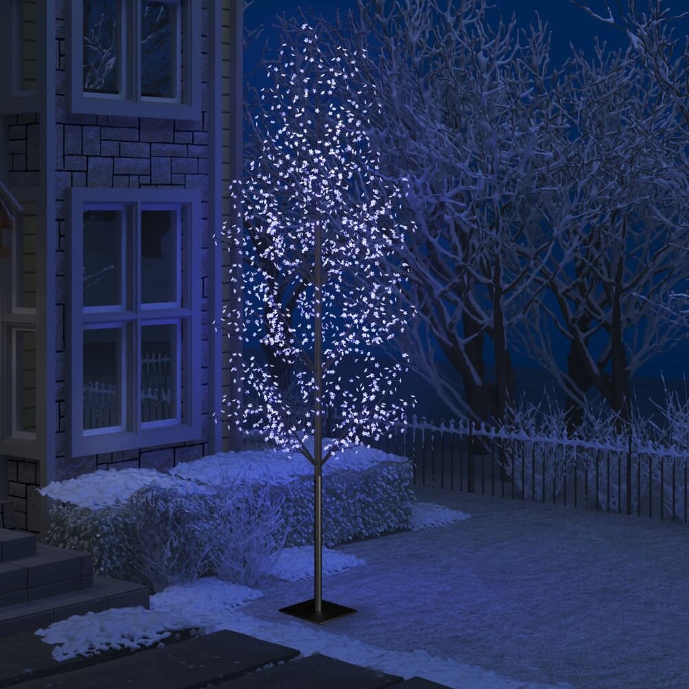 Kerstboom 1200 LED&#039;s blauw licht kersenbloesem 400 cm