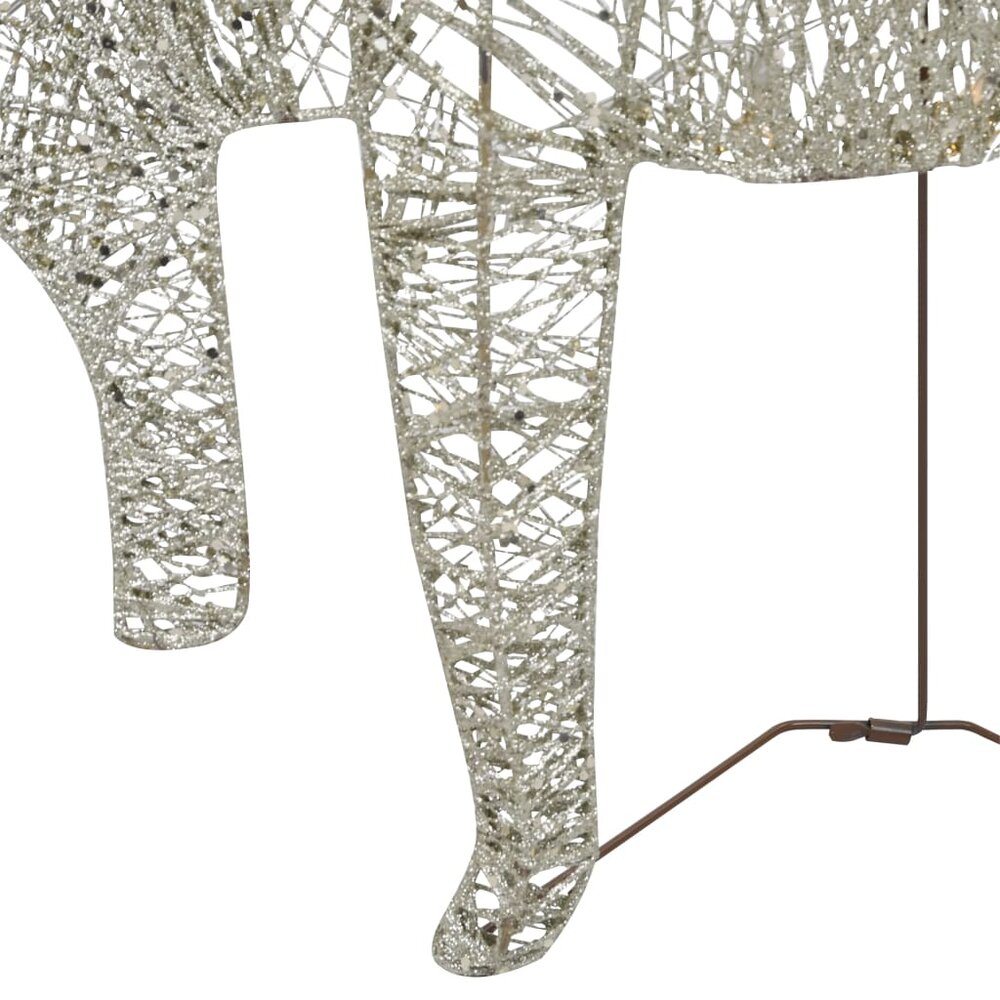 Buitenkerstversiering rendieren en slee 140 LED&#039;s goudkleurig
