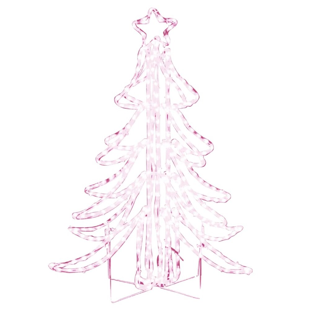 Kerstfiguur kerstboom met warmwitte LED&#039;s 87x87x93 cm