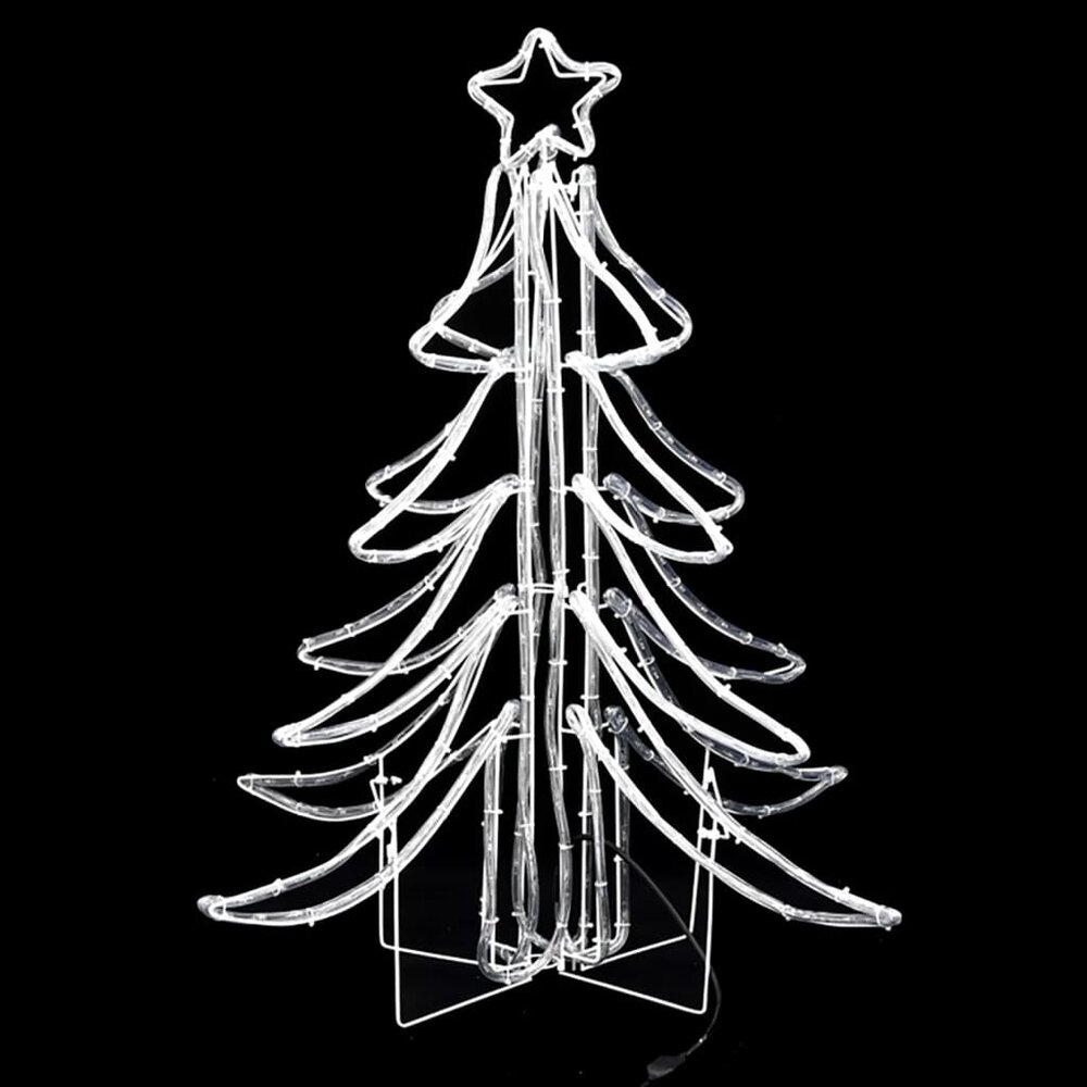 Kerstfiguur kerstboom met warmwitte LED&#039;s 87x87x93 cm
