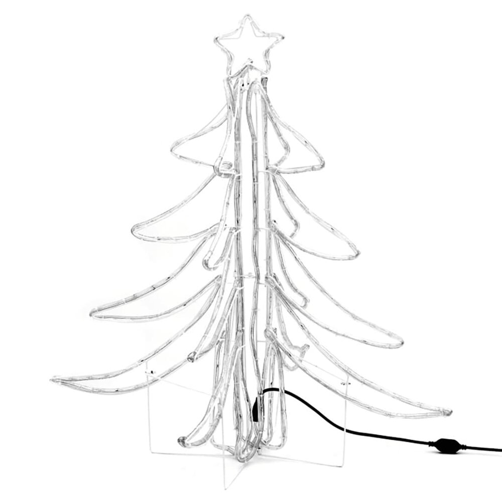 Kerstfiguur kerstboom met warmwitte LED&#039;s 87x87x93 cm