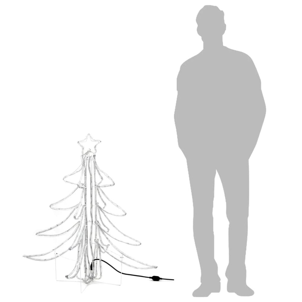 Kerstfiguur kerstboom met warmwitte LED&#039;s 87x87x93 cm