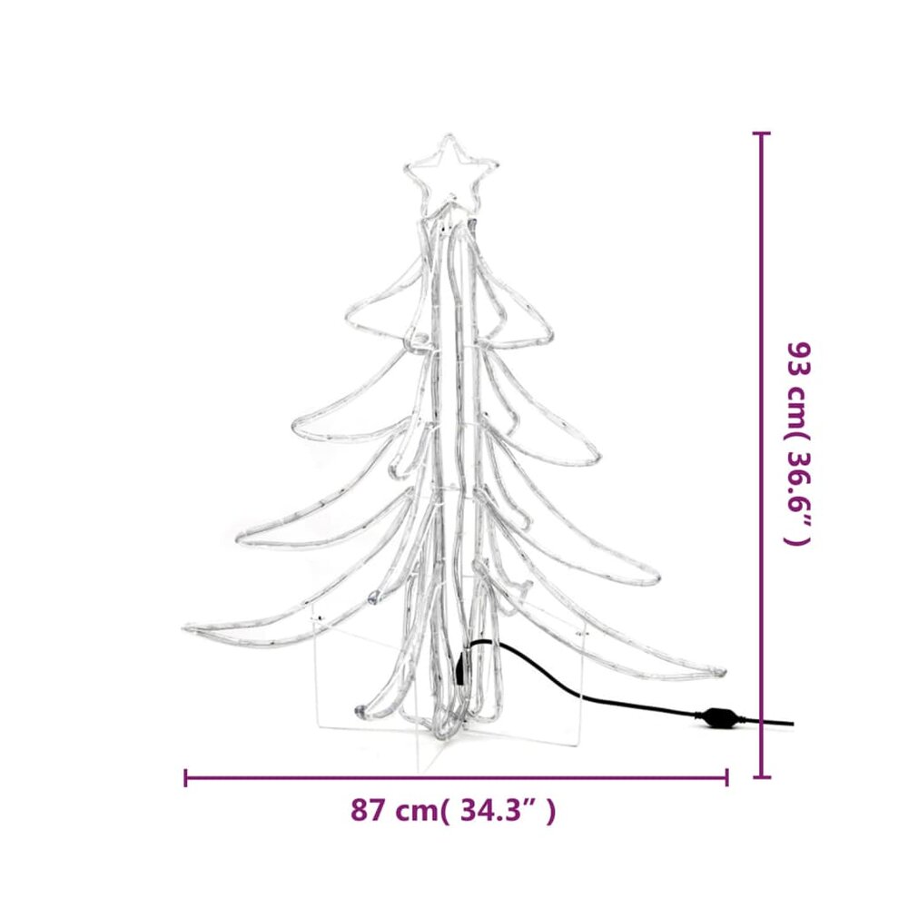 Kerstfiguur kerstboom met warmwitte LED&#039;s 87x87x93 cm