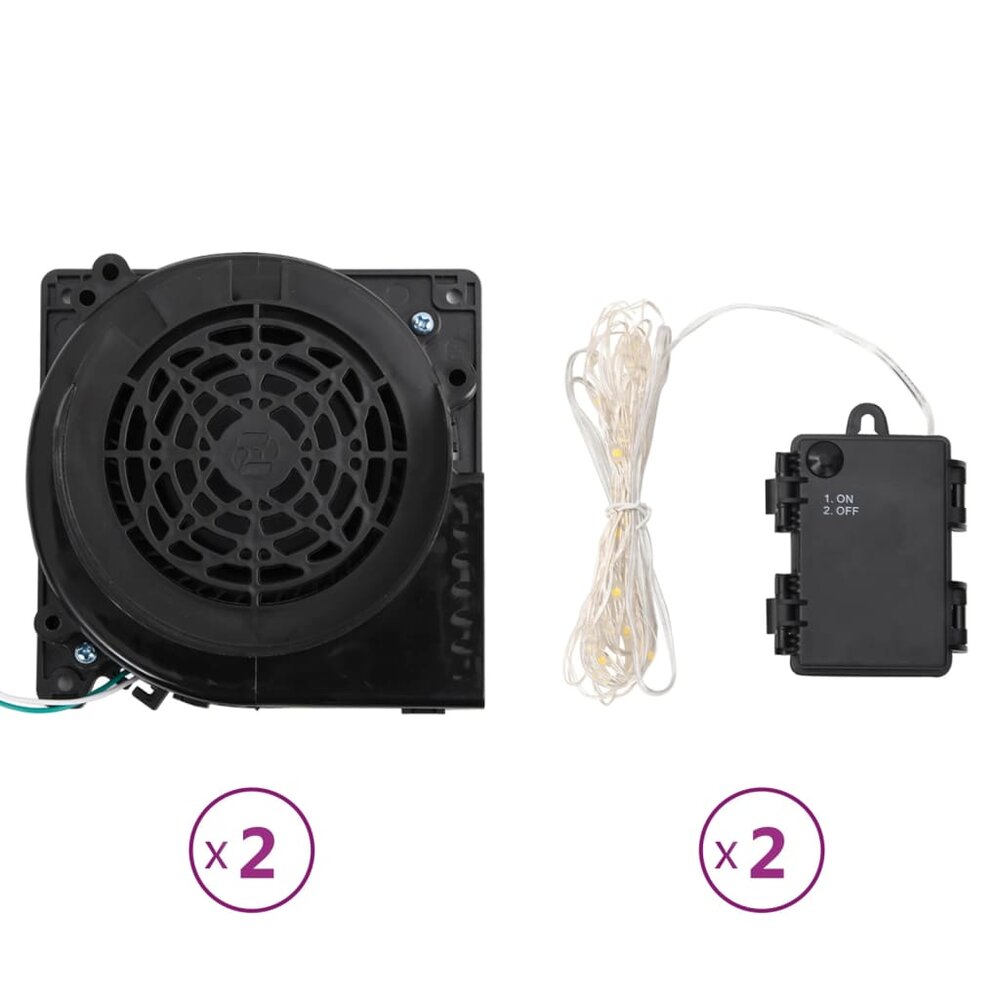 Sneeuwpopfamilie opblaasbaar met LED&#039;s 360 cm