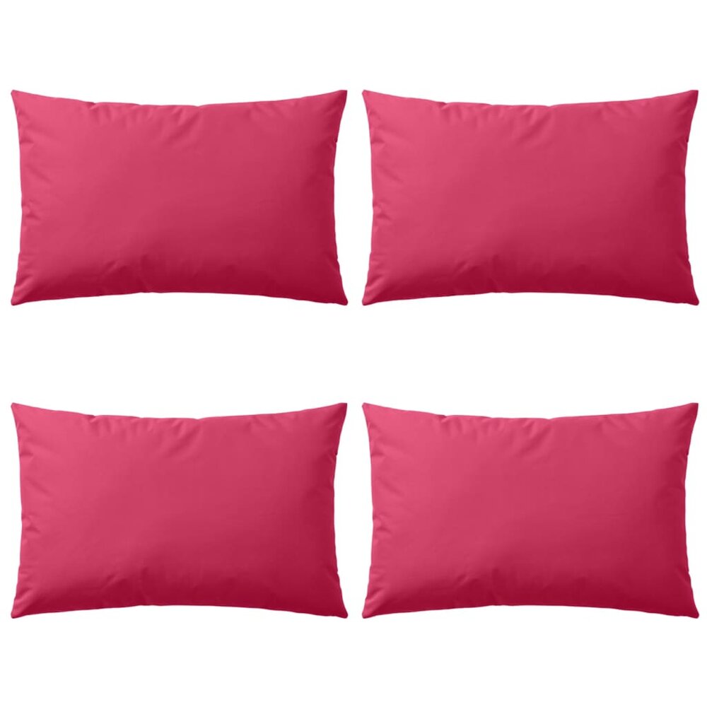 Buitenkussens 60x40 cm roze 4 st