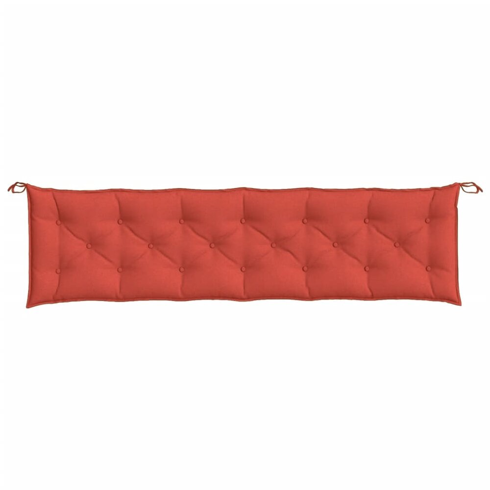 Tuinbankkussens 2 st 200x50x7 cm stof gem&ecirc;leerd rood