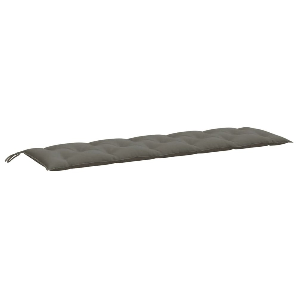 Tuinbankkussens 2 st 180x50x7 cm stof gem&ecirc;leerd donkergrijs