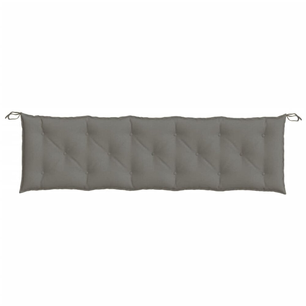 Tuinbankkussens 2 st 180x50x7 cm stof gem&ecirc;leerd donkergrijs