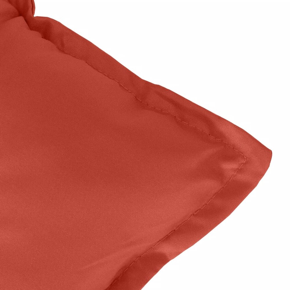 Stoelkussens 4 st hoge rug 120x50x7 cm stof gem&ecirc;leerd rood