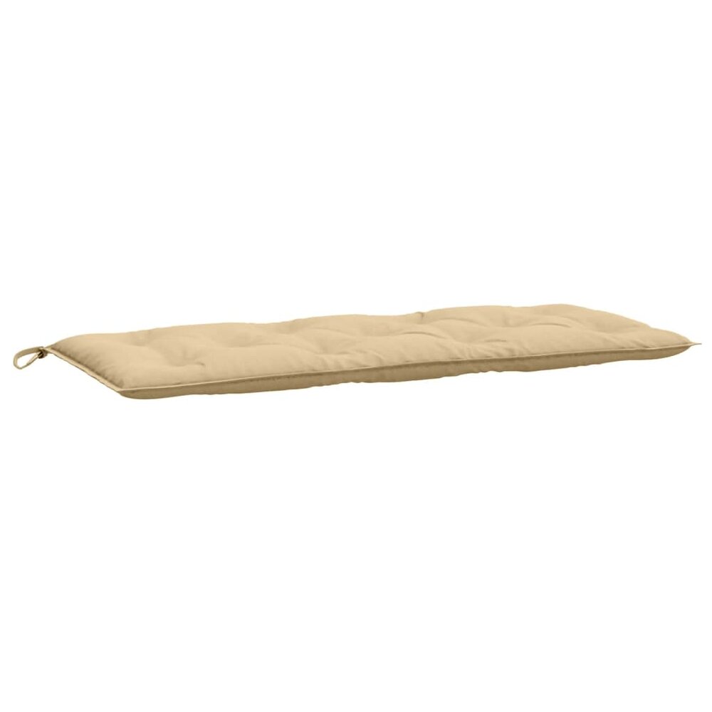 Tuinbankkussen 120x50x7 cm stof gem&ecirc;leerd beige