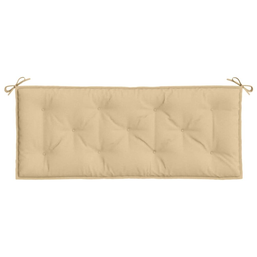 Tuinbankkussen 120x50x7 cm stof gem&ecirc;leerd beige