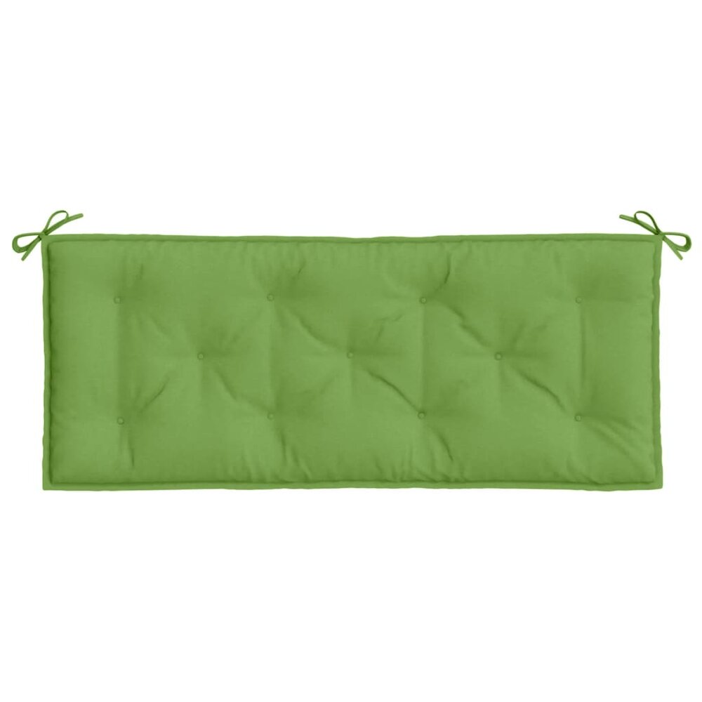 Tuinbankkussen 120x50x7 cm stof gem&ecirc;leerd groen