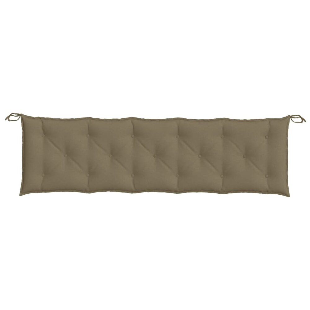 Tuinbankkussen 180x50x7 cm stof gem&ecirc;leerd taupe