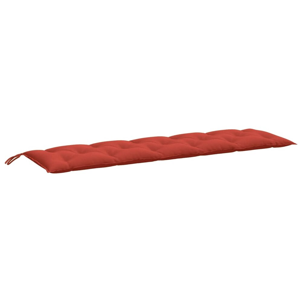 Tuinbankkussen 180x50x7 cm stof gem&ecirc;leerd rood