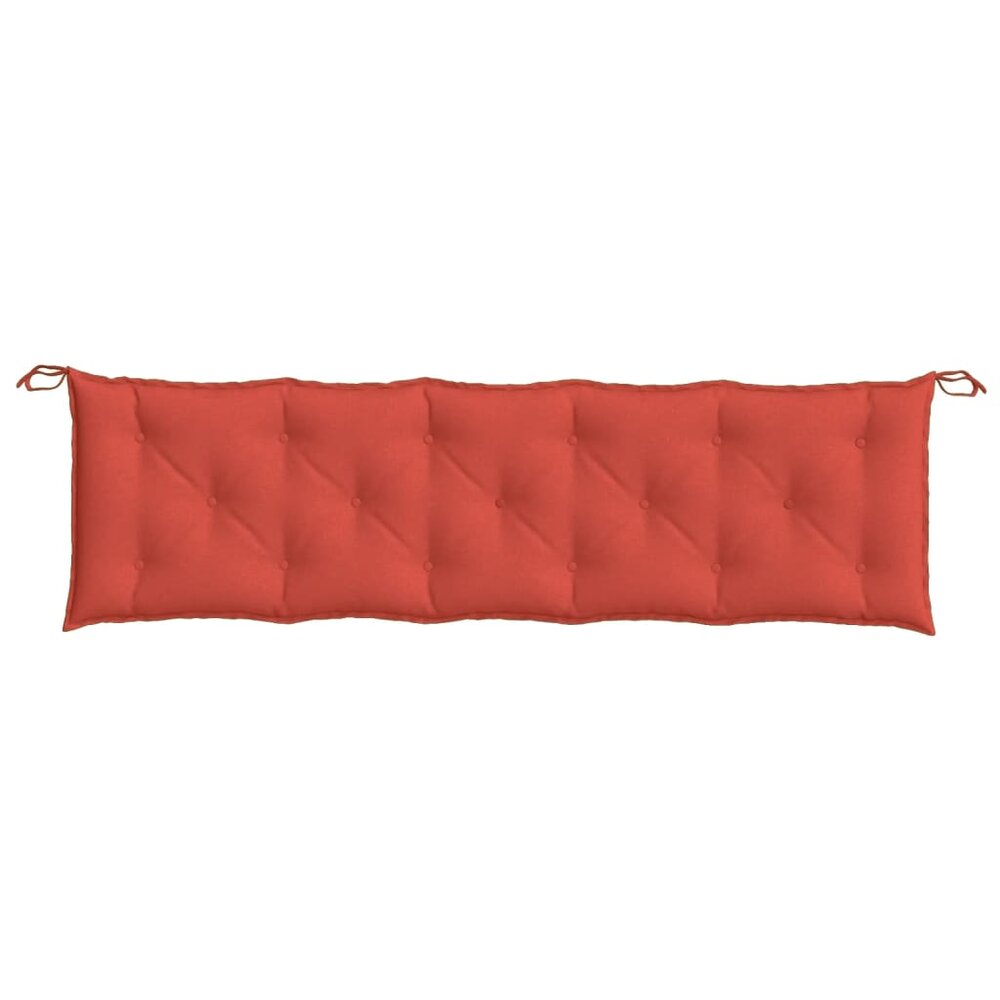Tuinbankkussen 180x50x7 cm stof gem&ecirc;leerd rood