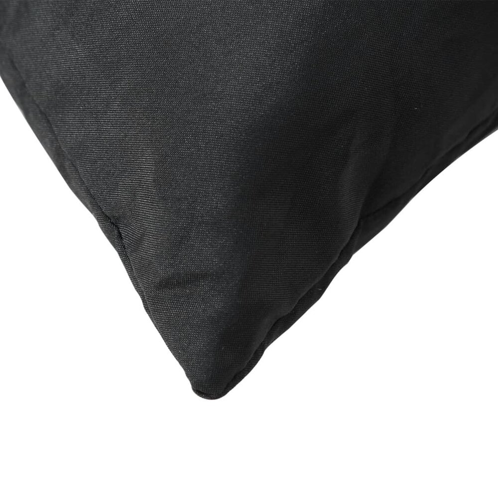 Bankkussens 4 st 50x50 cm stof zwart