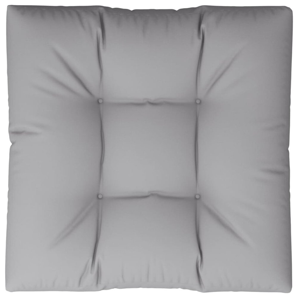 Palletkussen 70x70x12 cm stof grijs
