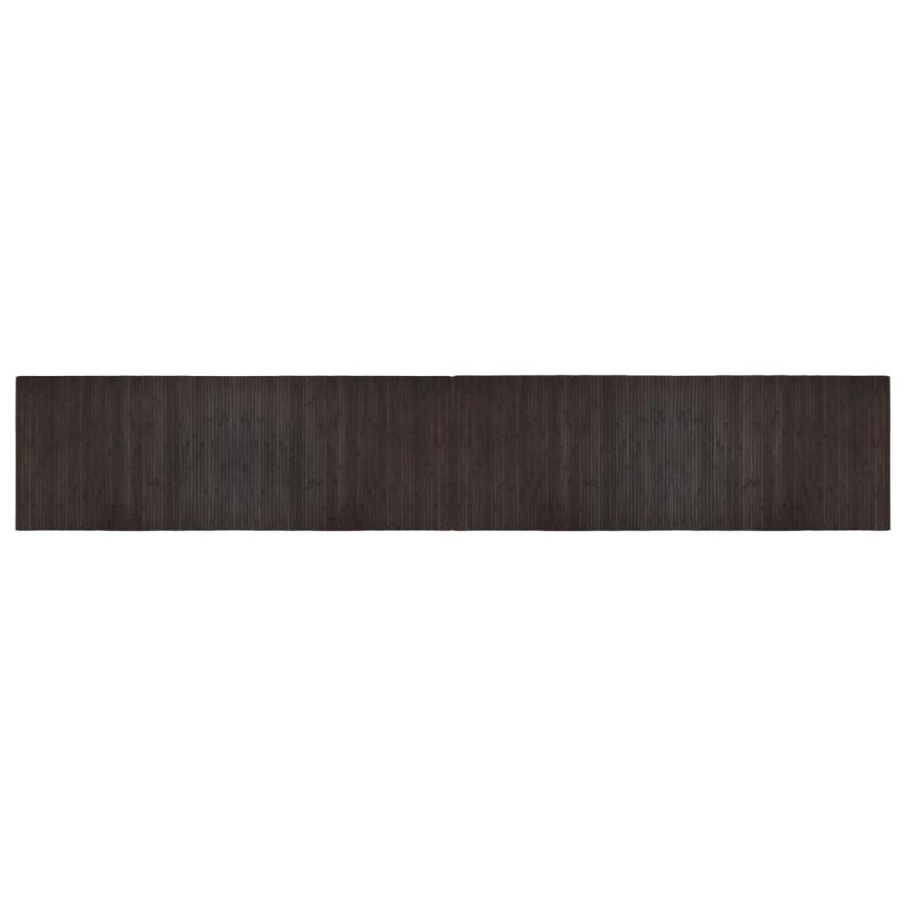 Vloerkleed rechthoekig 70x400 cm bamboe donkerbruin