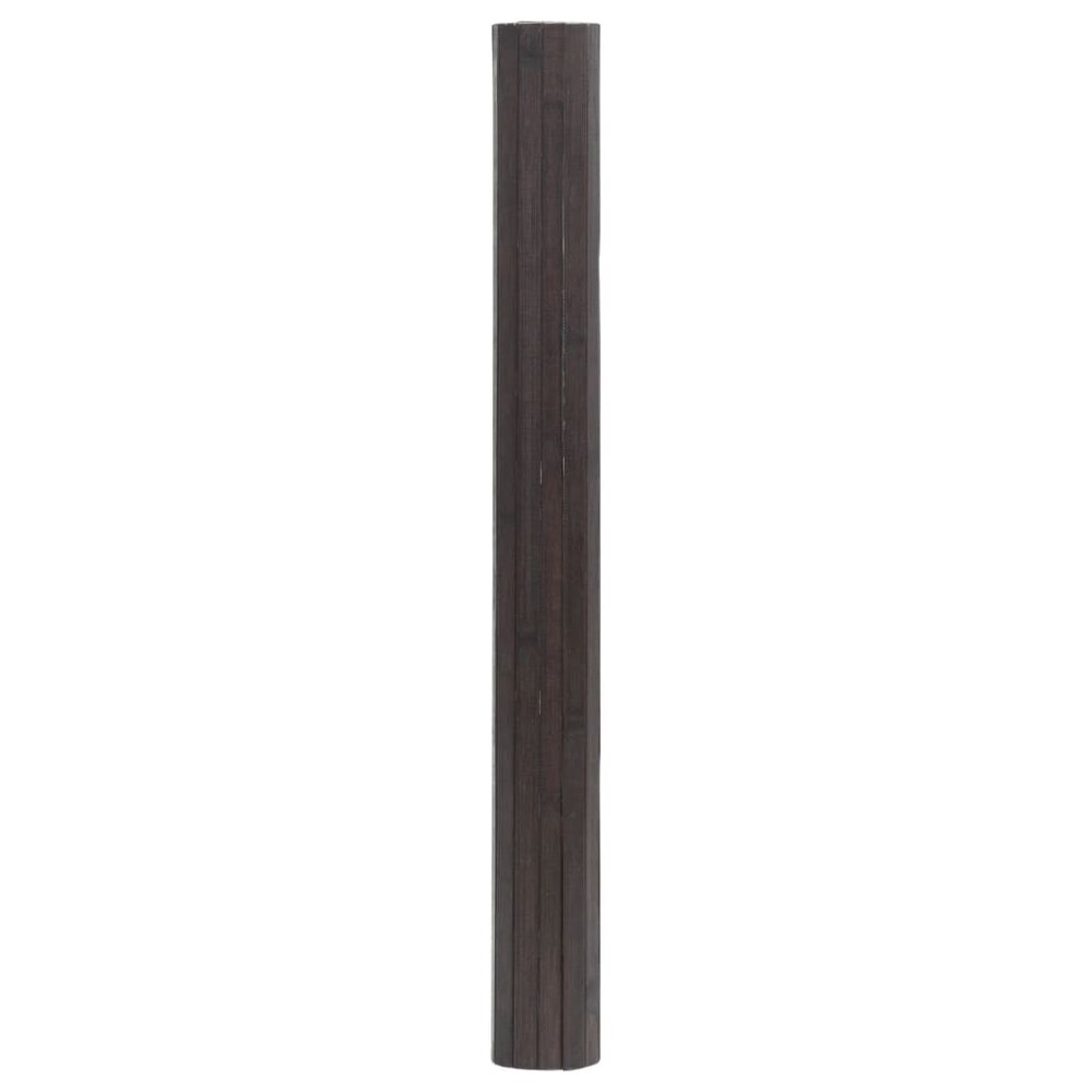 Vloerkleed rechthoekig 70x400 cm bamboe donkerbruin