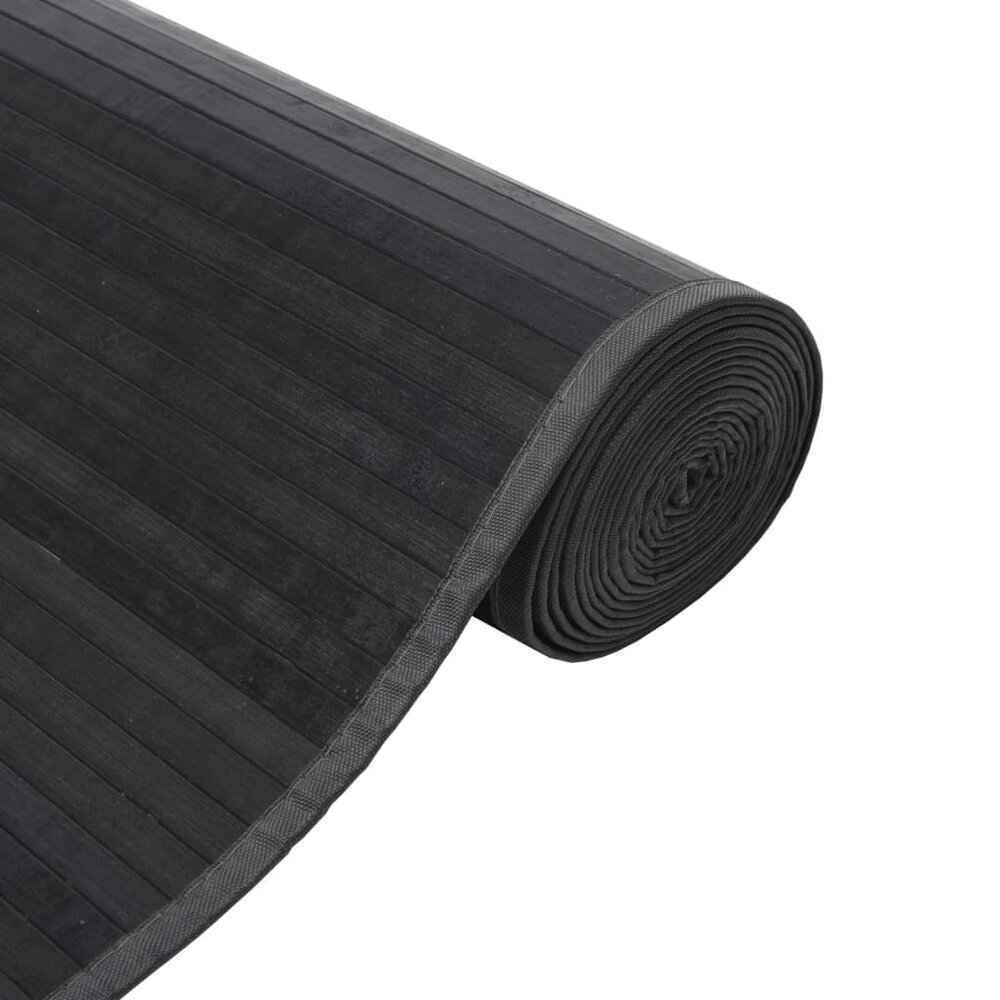 Vloerkleed rechthoekig 70x400 cm bamboe grijs