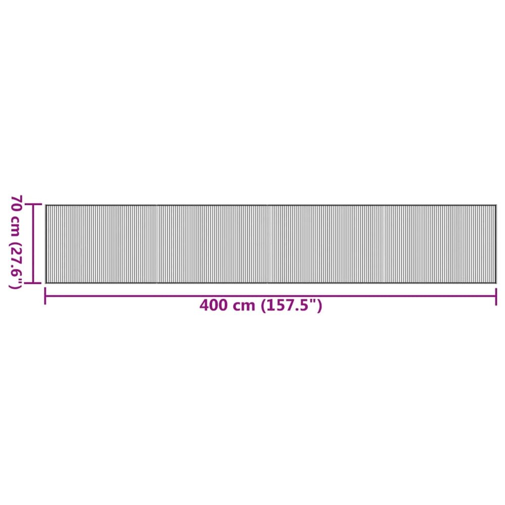 Vloerkleed rechthoekig 70x400 cm bamboe grijs