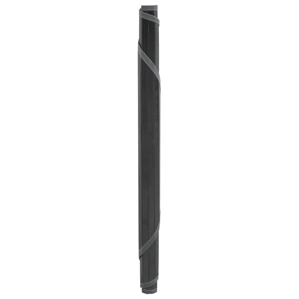 Vloerkleed rond 100 cm bamboe grijs