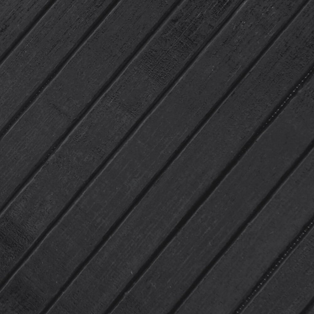 Vloerkleed rond 100 cm bamboe grijs