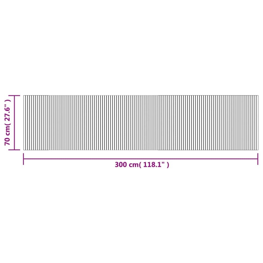 Vloerkleed rechthoekig 70x300 cm bamboe grijs