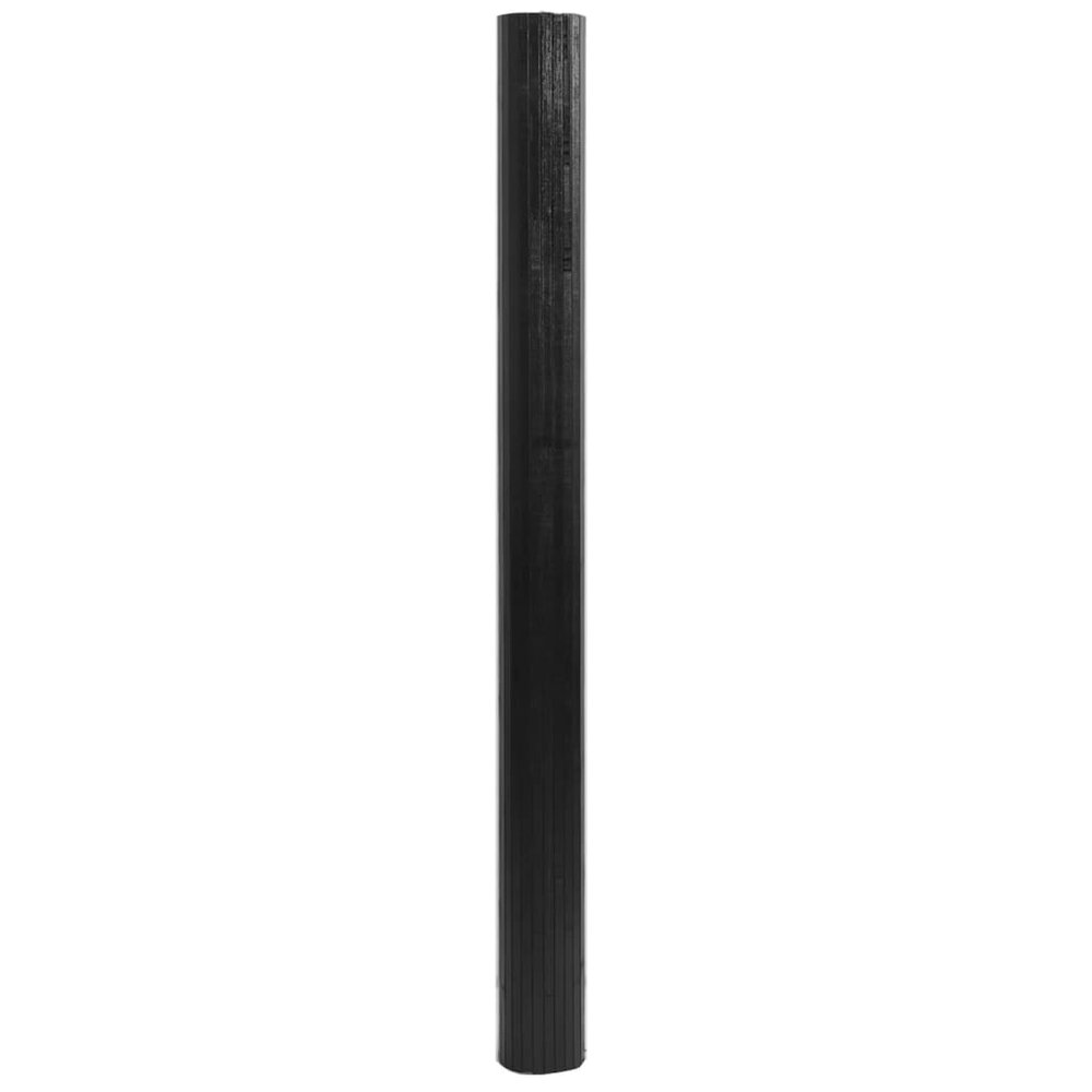 Vloerkleed rechthoekig 80x300 cm bamboe zwart