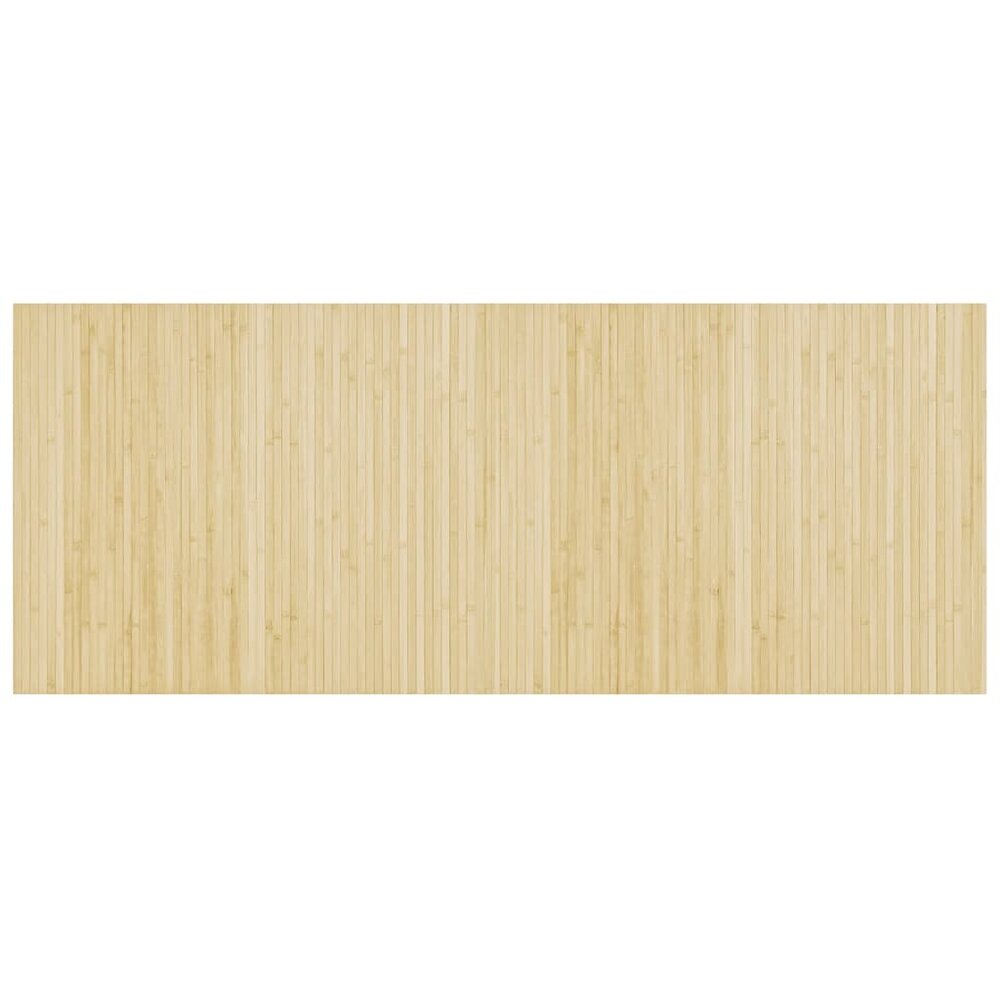 Vloerkleed rechthoekig 80x200 cm bamboe lichtnaturel