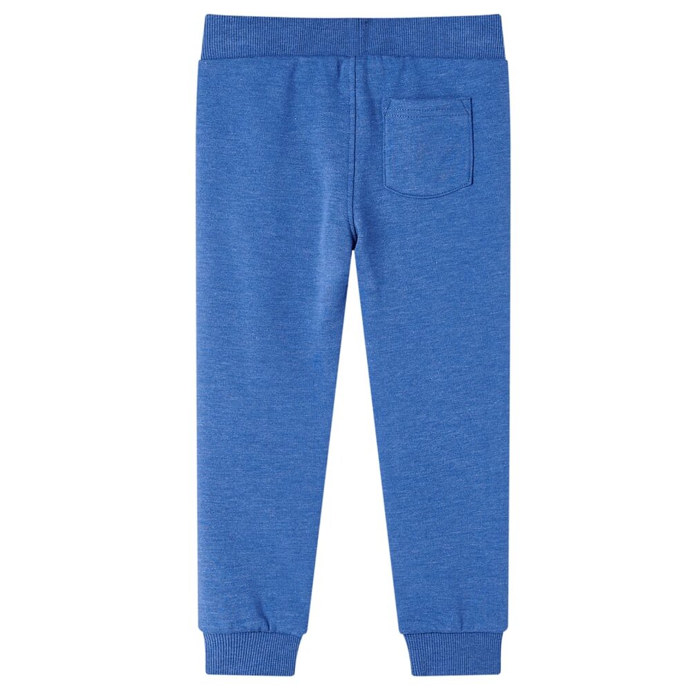 Kinderjoggingbroek 104 gem&ecirc;leerd blauw
