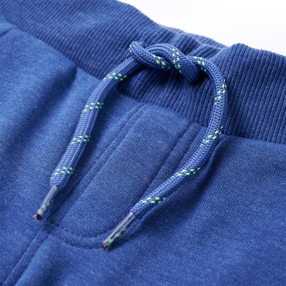 Kinderjoggingbroek 104 gem&ecirc;leerd blauw