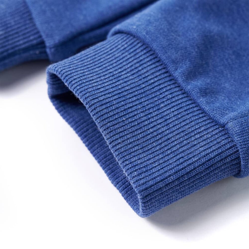 Kinderjoggingbroek 104 gem&ecirc;leerd blauw