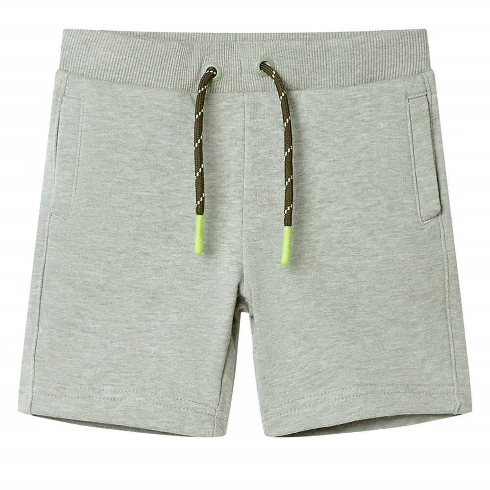 Kindershorts met trekkoord 128 gem&ecirc;leerd lichtkakikleurig