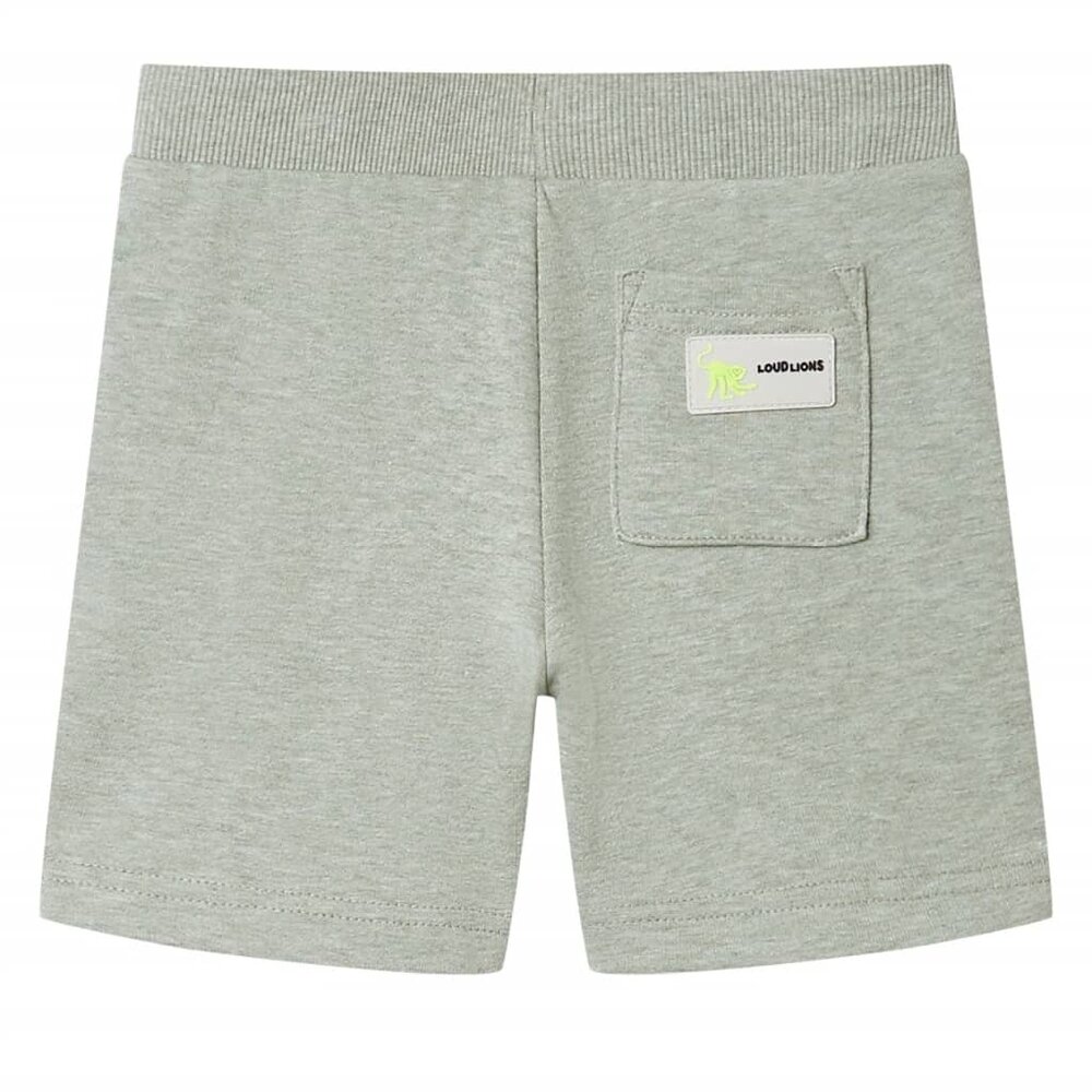 Kindershorts met trekkoord 128 gem&ecirc;leerd lichtkakikleurig
