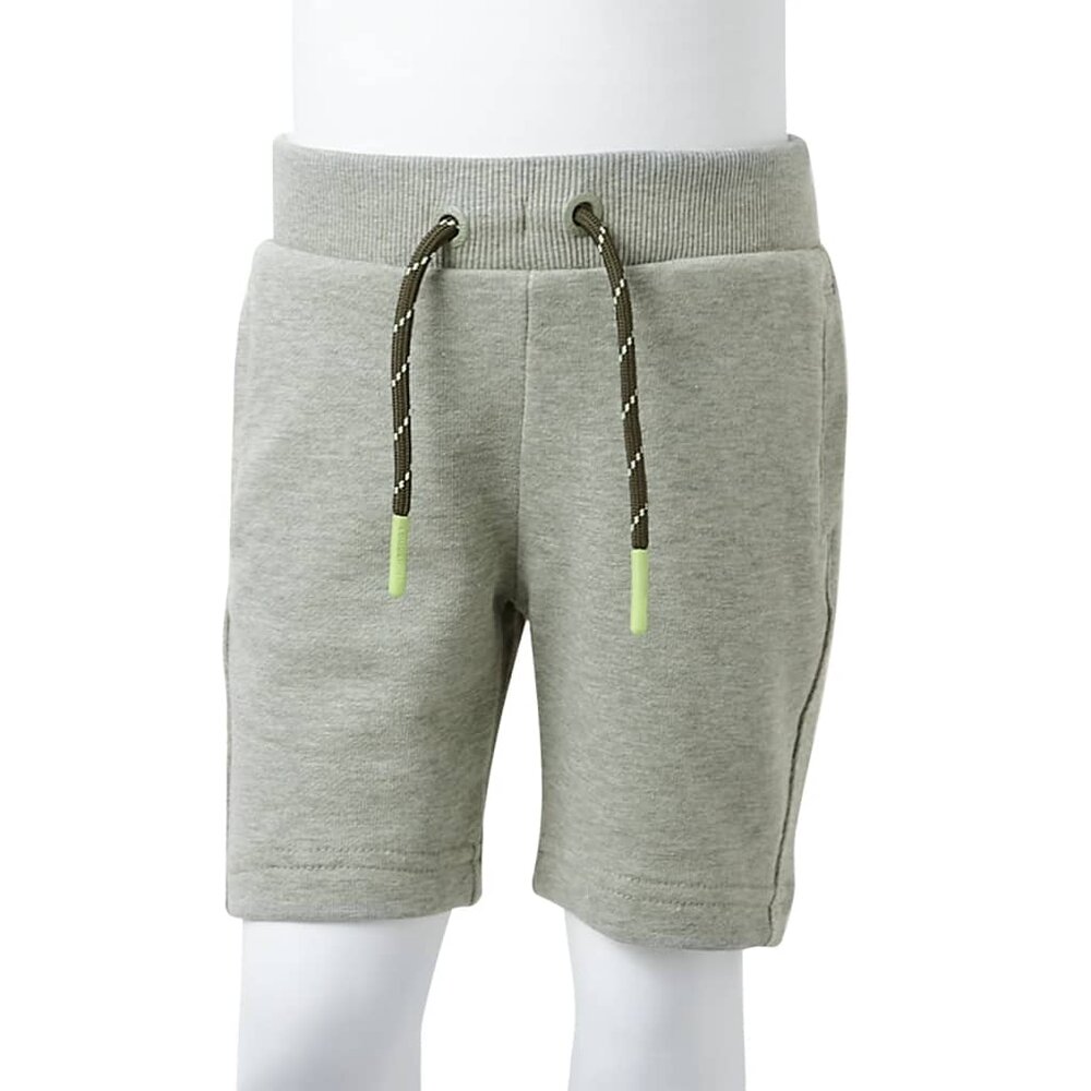 Kindershorts met trekkoord 128 gem&ecirc;leerd lichtkakikleurig