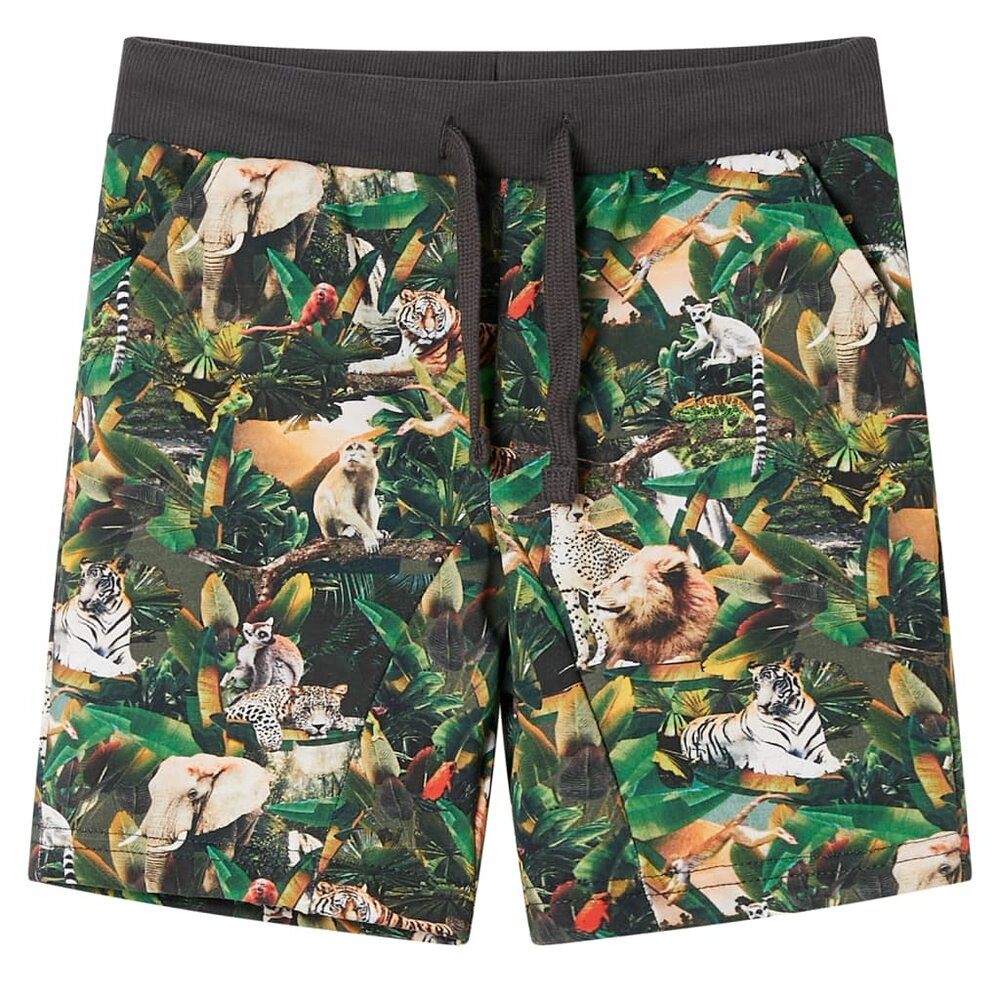 Kindershort met trekkoord 92 oudpetrol