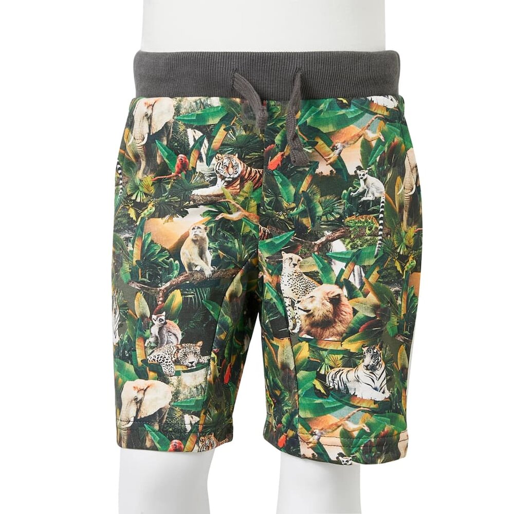 Kindershort met trekkoord 92 oudpetrol