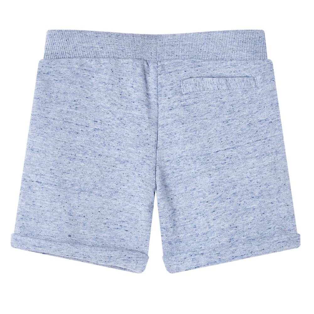 Kindershorts met trekkoord 92 gem&ecirc;leerd blauw