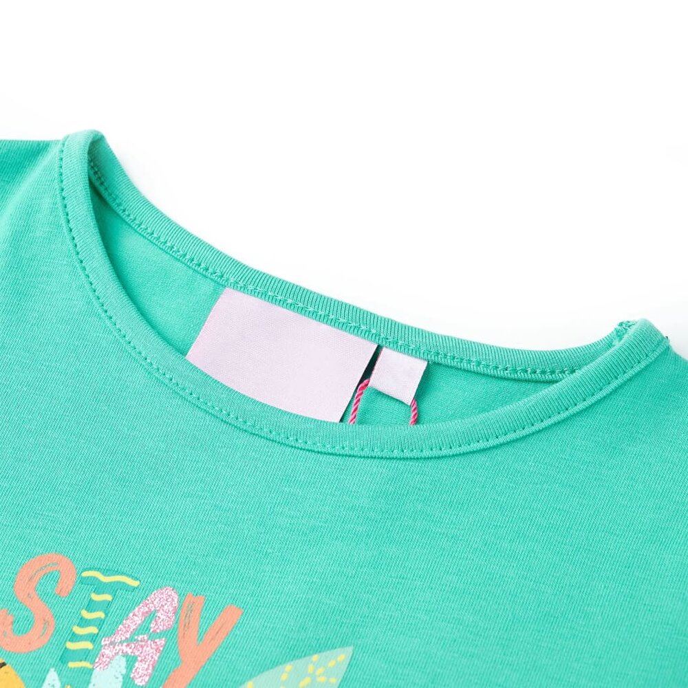 Kindershirt 128 mintkleurig