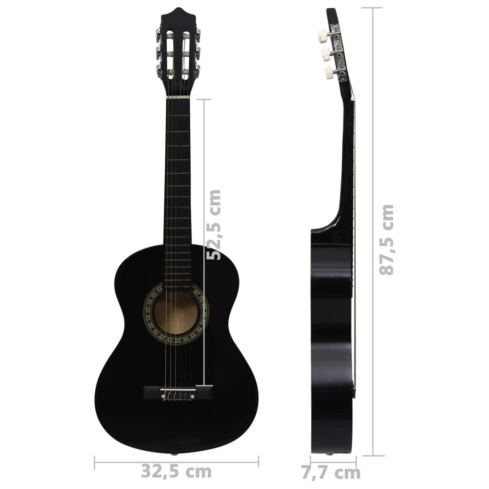 Gitaar klassiek beginner en kinderen 1/2 34&amp;quot; zwart