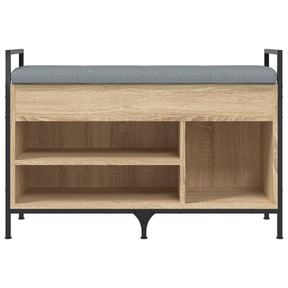 Schoenenbank 85,5x32x57,5 cm bewerkt hout sonoma eikenkleurig