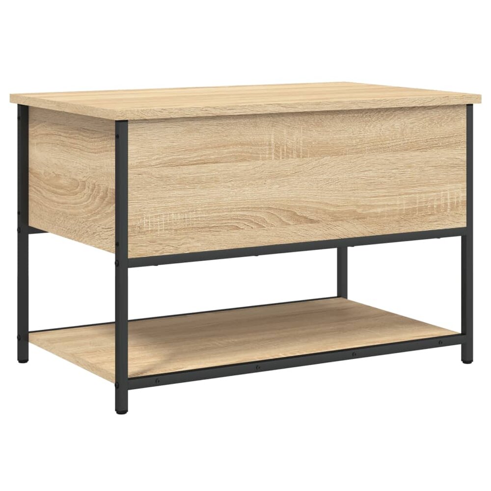 Opbergbankje 70x42,5x47 cm bewerkt hout sonoma eikenkleurig